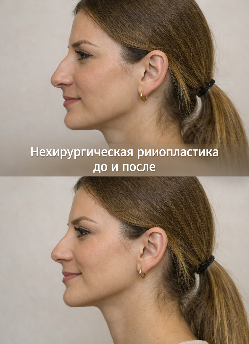 Безоперационная ринопластика. До и после