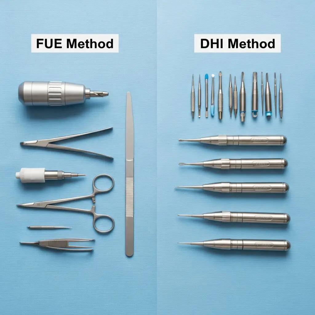 пересадки волос DHI и FUE