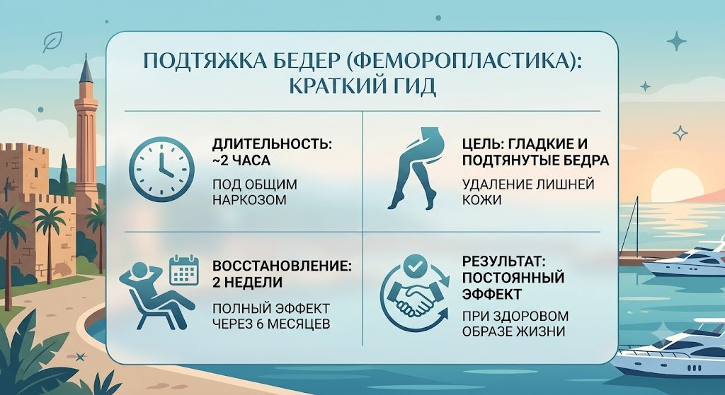 Краткий гид: Подтяжка бедер (феморопластика) в Турции — Cayra Clinic